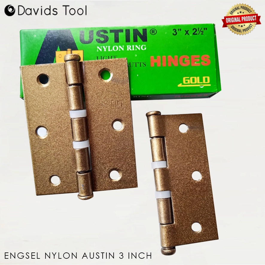 Engsel Jendela Pintu Nilon Austin Kuning 3 Inch