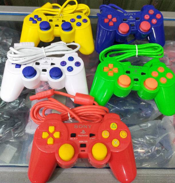 Stik Ps2 Warna Motif Tombol Xbox Kabel Serat