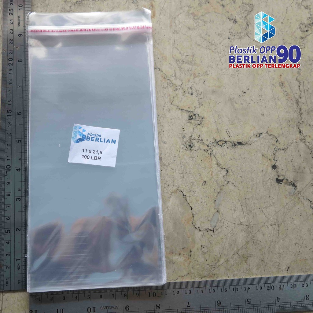 PLASTIK OPP 11 X 21,5 CM 20 MIC / PLASTIK UNDANGAN