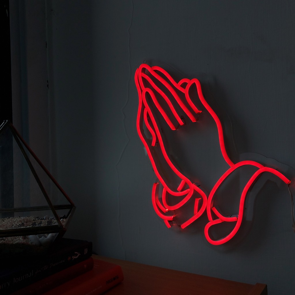 NEON LED BENTUK PRAYING HAND/DOA