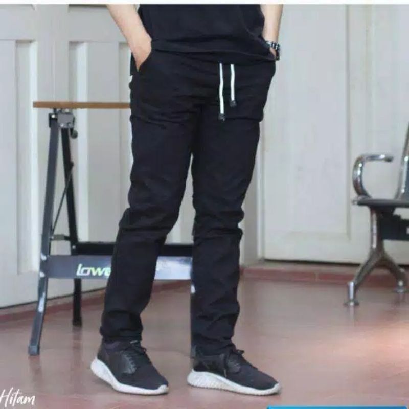 CELANA Pria SLIMFIT Panjang chino KERJA HARIAN HITAM MOCCA ABU GREY KREAM CREAM Sz 27 - 38