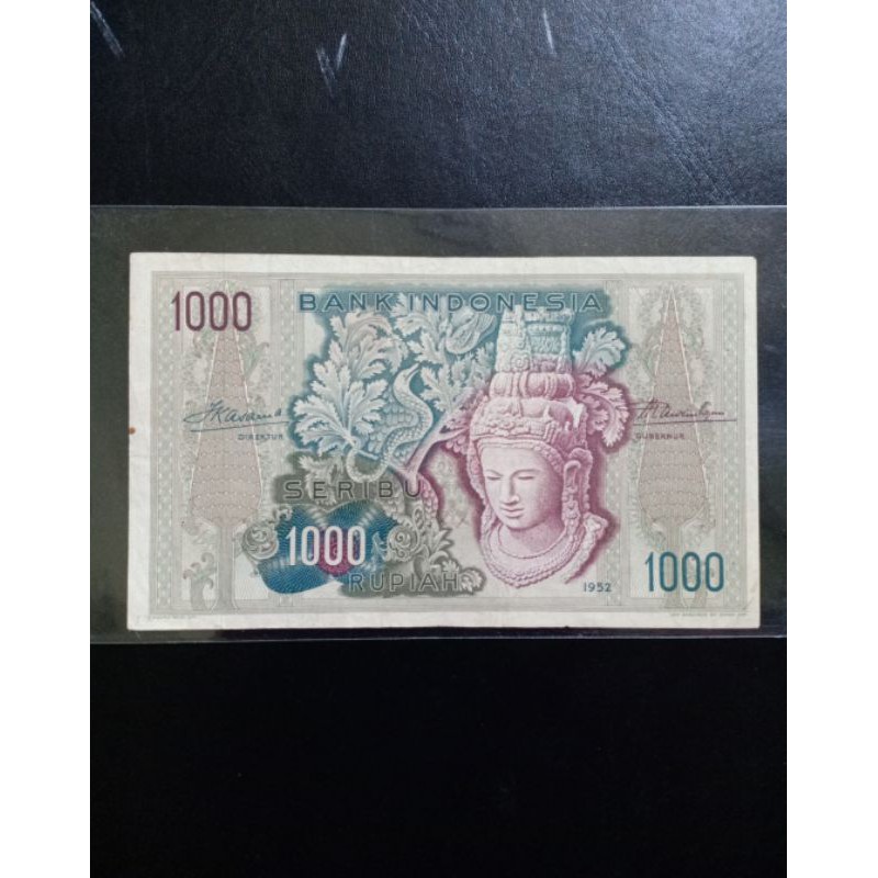 uang kuno budaya 1000 rupiah tahun 1952 xf