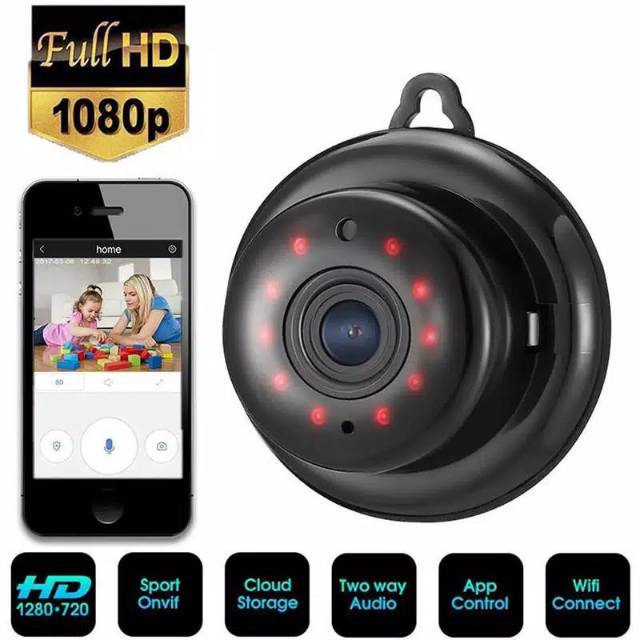 Mini Cctv Hp Wifi Spycam Online Jarak Jauh 1080p Shopee Indonesia