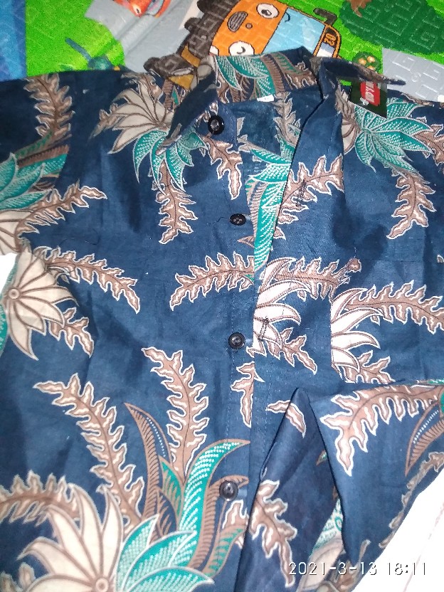 Kemeja Batik Anak / Hem Anak Pendek Laki Laki Motif Ulir 1-13 Tahun