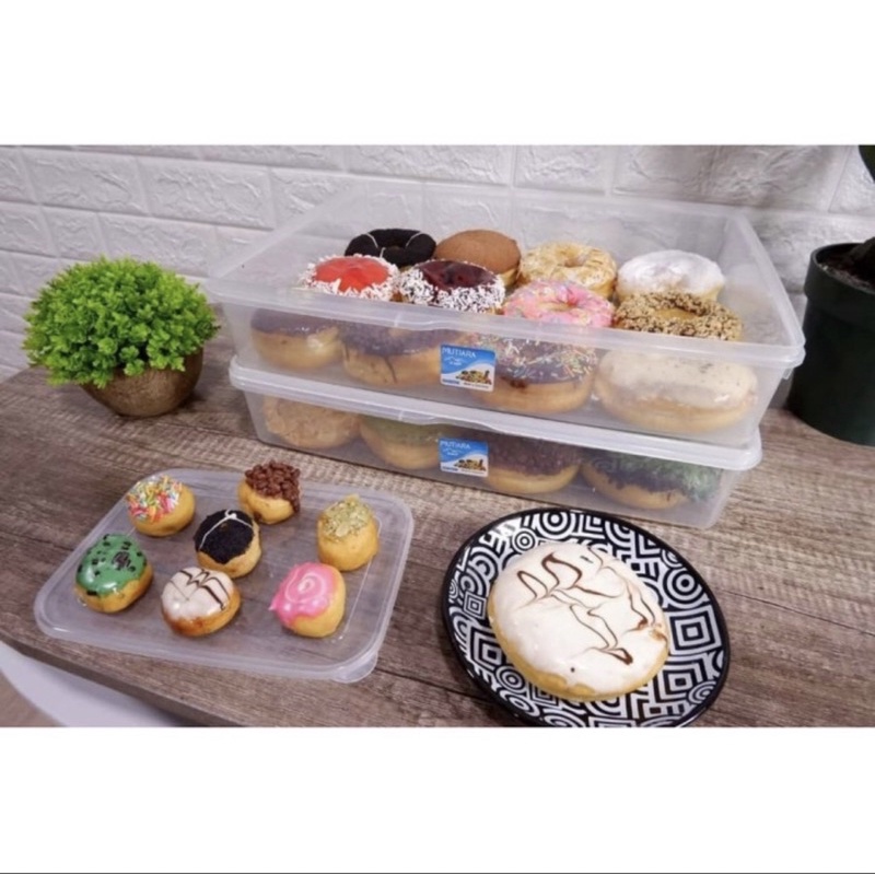 Kotak Donat / Food Box / Sealware Wadah Tempat Container Makanan Kue Roti 5500ml - KMP Mutiara