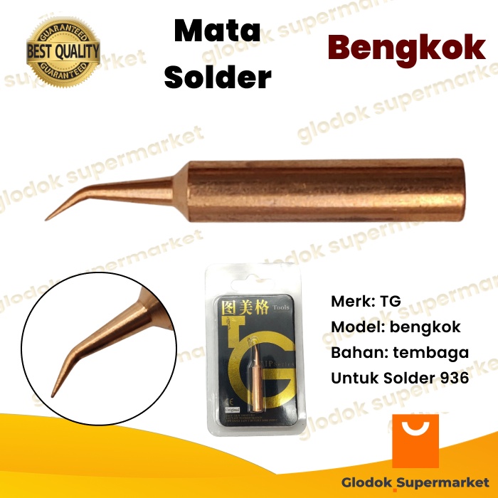 Mata Solder Tembaga TG model Bengkok 936