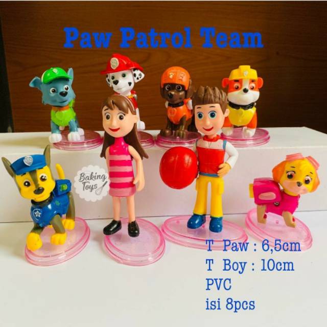  Paw  Patrol  Team Figure Set Mainan Anak Hiasan  Kue  