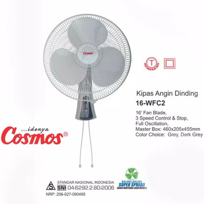 Jual Wall Fan Kipas Angin Dinding Cosmos 16 Wfc 16inc Indonesiashopee Indonesia 9175