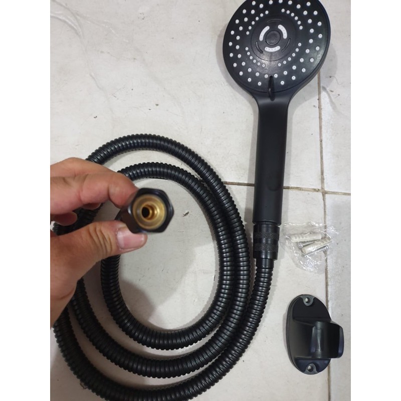 shower mandi black hitam 3 spray