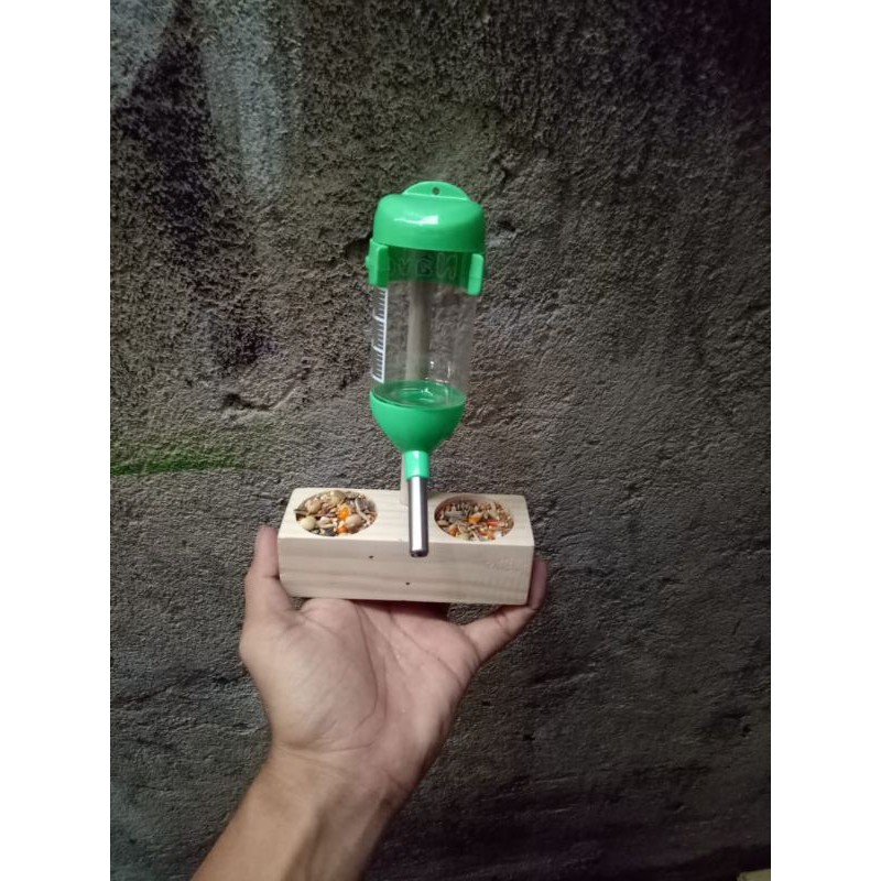 HAMSTER - DUDUKAN BOTOL + TEMPAT MAKAN HAMSTER TM2LBPLUS