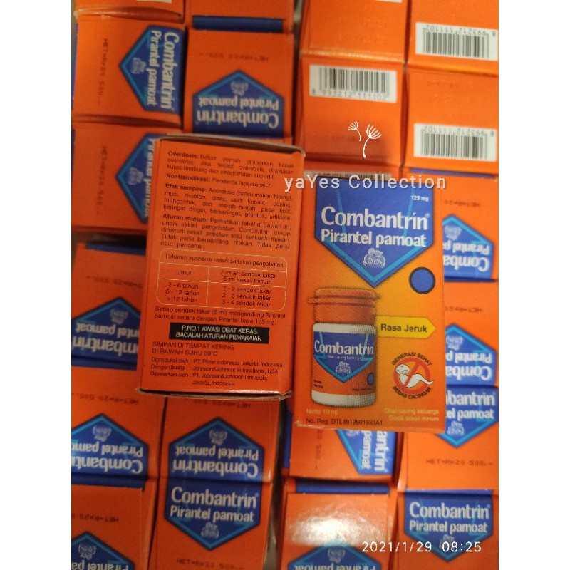 Combantrin sirup 10 ml jeruk obat cacing tablet 250 g 125 g dewasa 2+ tahun anak kombantrin