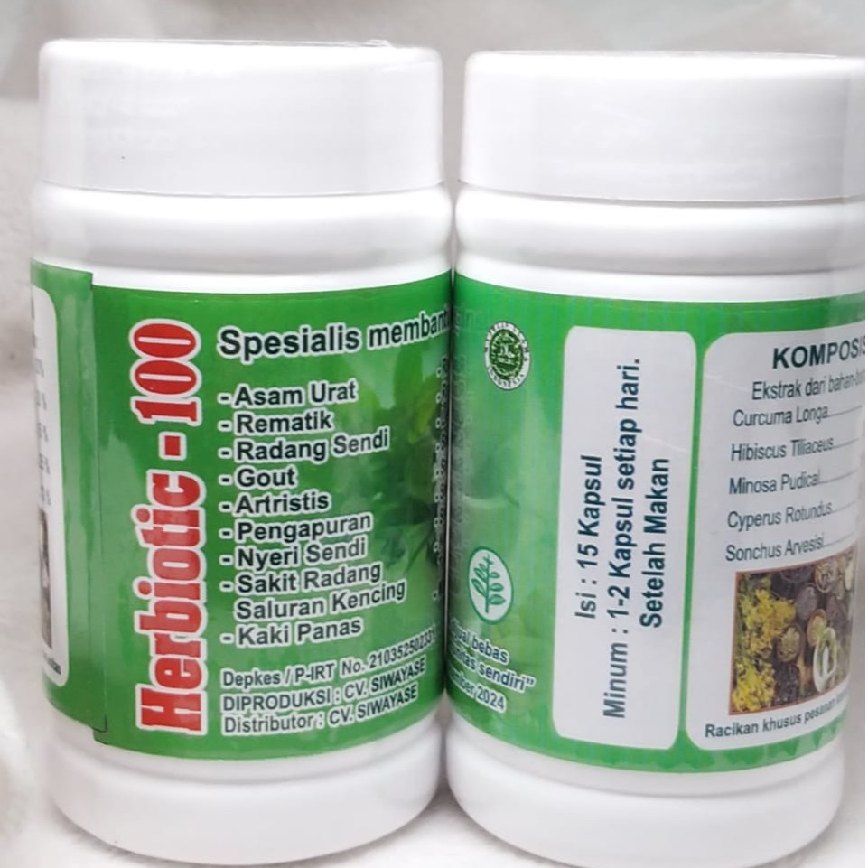 Herbiotic - 100 Obat Herbal Stroke Nyeri Sendi Asam Urat Herbiotik