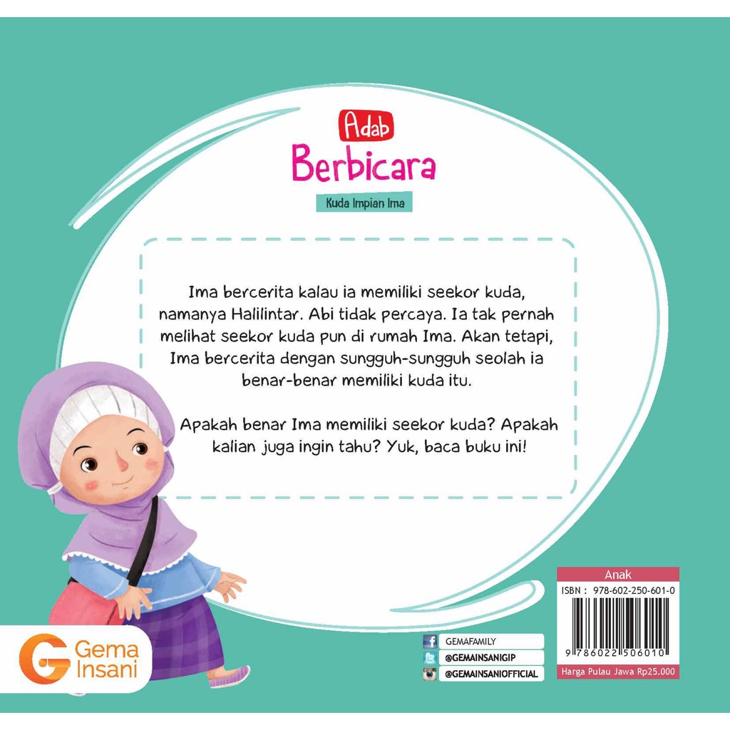 Buku Seri Adab Berbicara - Gema Insani 100% Original