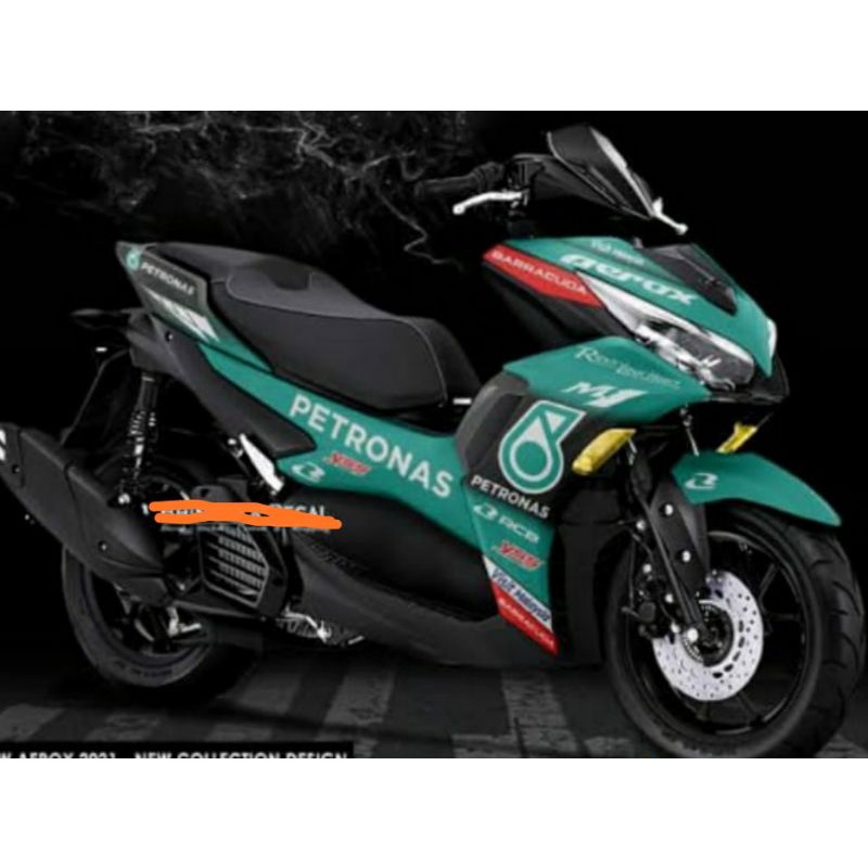 decal aerox new petronas hijau toska premium