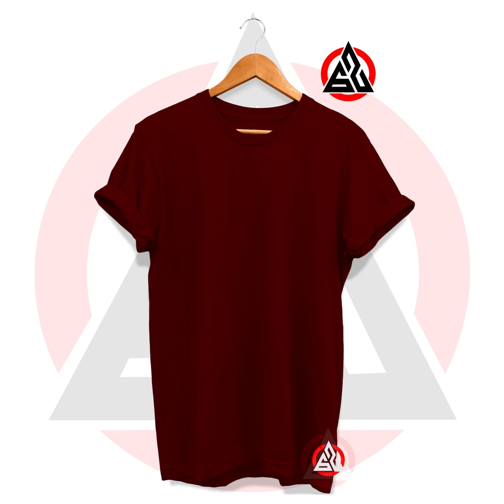 Evizone Kaos Polos MAROON Original Cotton Combed 30s / Kaos Polos Merah Maroon / Kaos Polos Katun ko