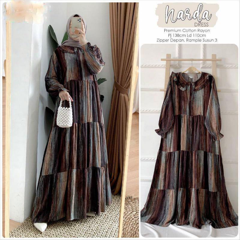 PROMO MIDI DRESS RAYON ORI PREMIUM MOTIF 2021 MIDI TREND BISA COD