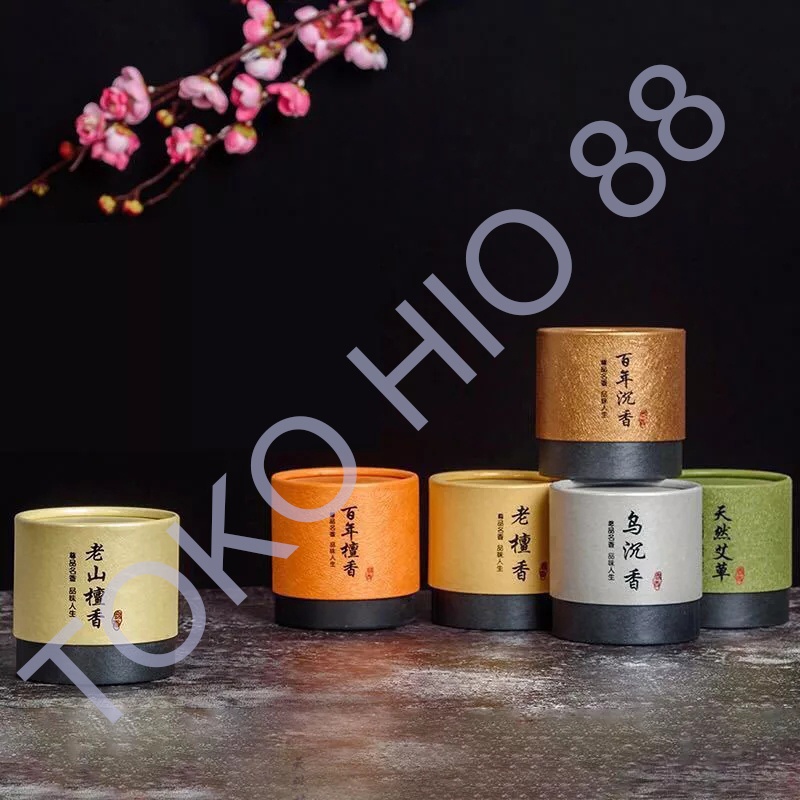 Hio Lingkar Dupa Kecil lilit Coil Putar Bulat 4 jam Import Premium Aroma Jenis Kayu-kayuan berkelas