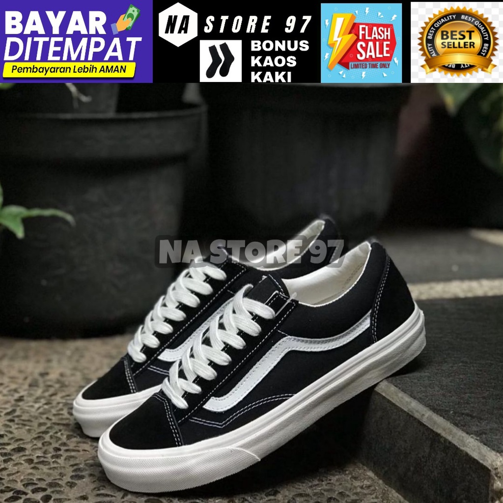 VANS OLDSKOOL 05 OG BLACK WHITE WAFFLE DT BNIB SEPATU PRIA KEREN SEPATU BERKUALITAS SEPATU TERLARIS