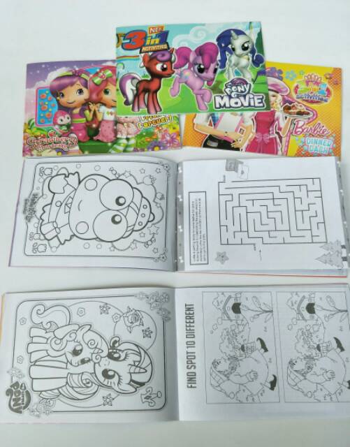 Buku Aktivitas 3in1+ Stiker Puzzle Karakter Anak Cewe Cowo Edukatif Suvenir Murah Bagus