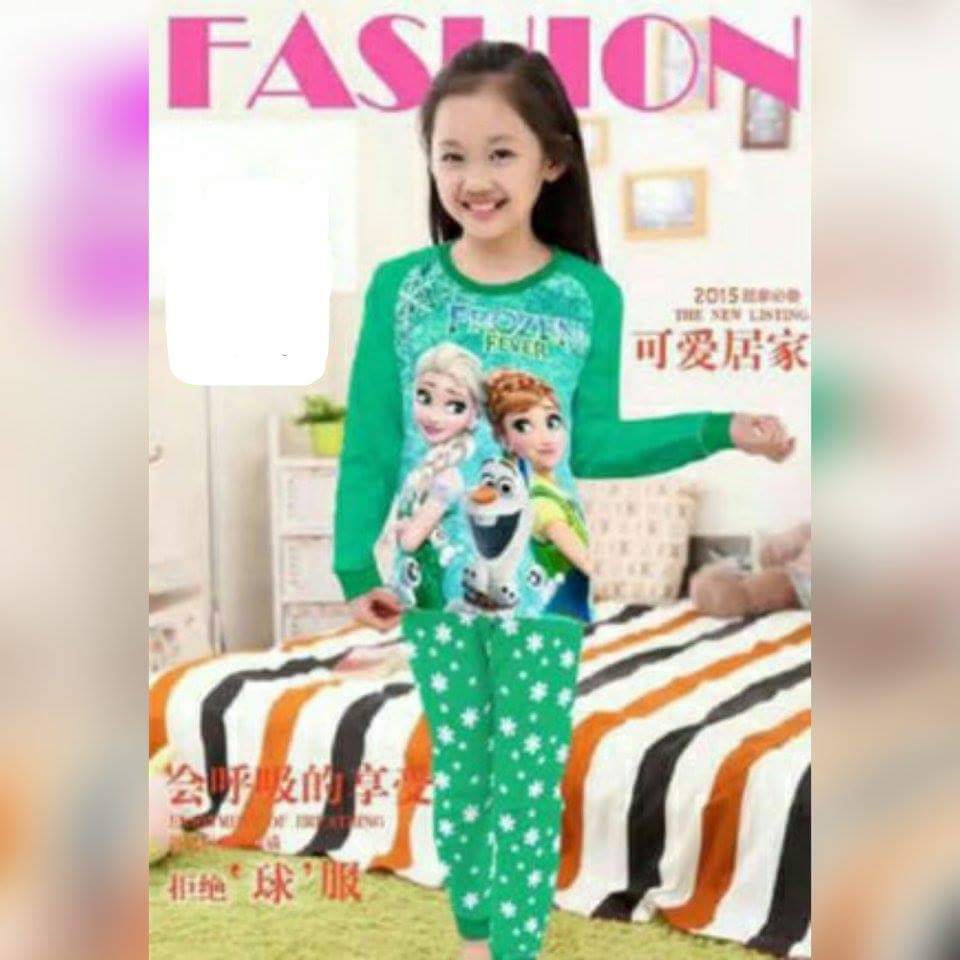 READY STOCK Size 2 11T Setelan Baju  Piyama Anak  Perempuan 