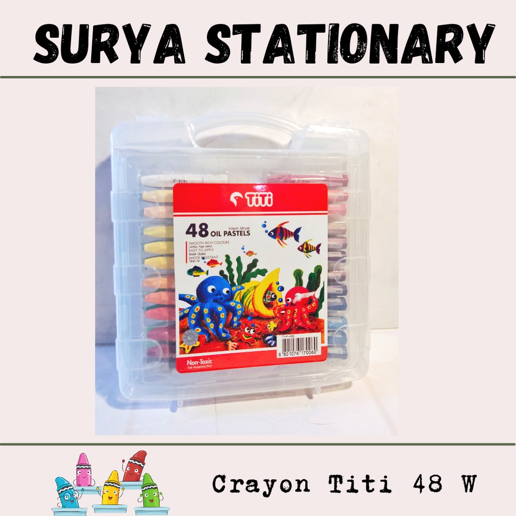 Jual Crayon Titi Joyko 48 W / Krayon Titi 48 Warna / Crayon Titi Joyko