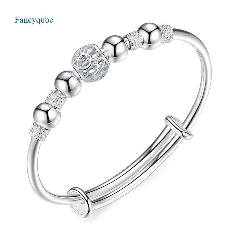 Fancyqube Gelang Keberuntungan Bahan Sterling Silver 925 Untuk Wanita