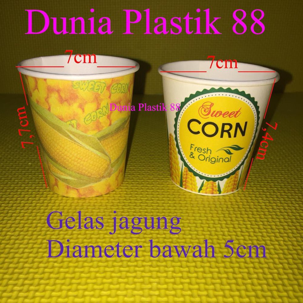 Jual 50PC 6 5oz Gelas kertas PAPER CUP jagung JASUKE pop sweet corn popcorn terlaris