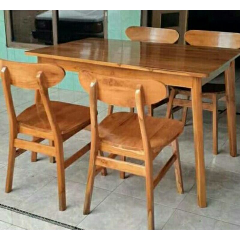 Kursi + meja makan cafe ropan