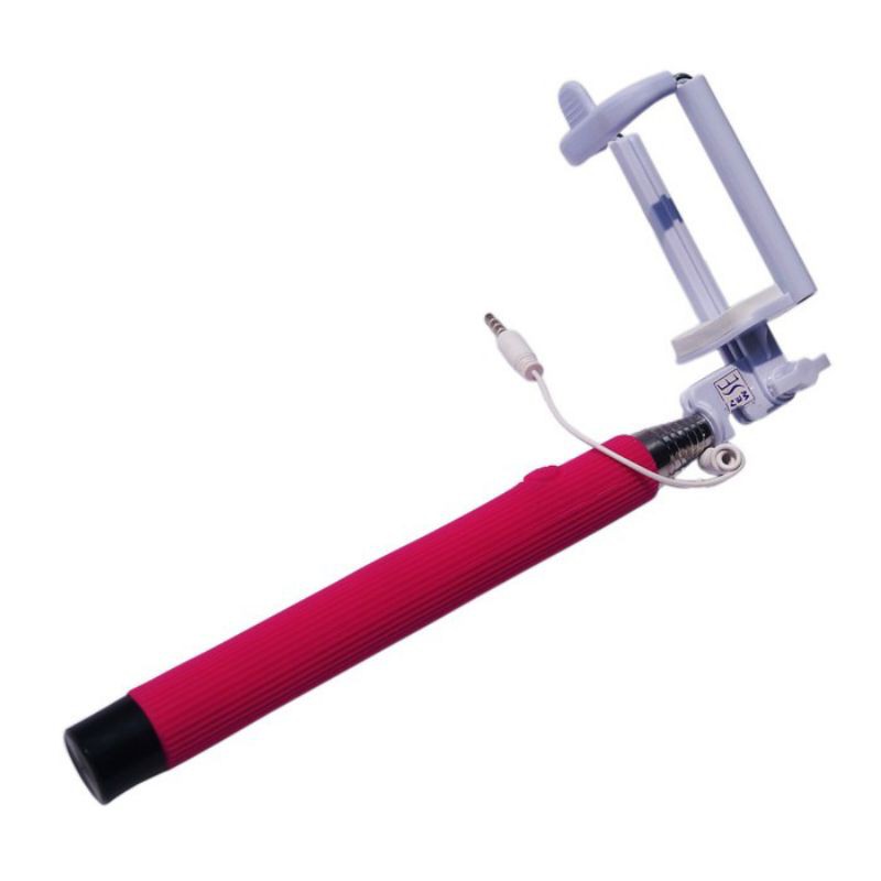 Tongsis PINK Monopod Kabel Panjang (Selfie Stick, Tongkat Narsis)