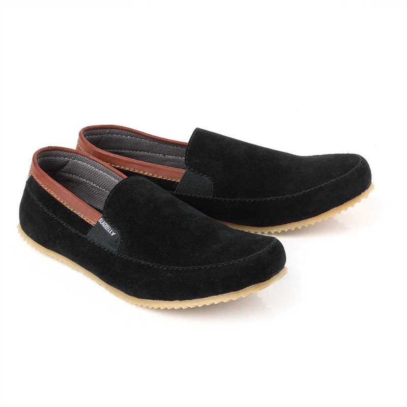 Sepatu Slip On Pria Full Kulit Suede Shoes Kasual Casual Keren Premium Original