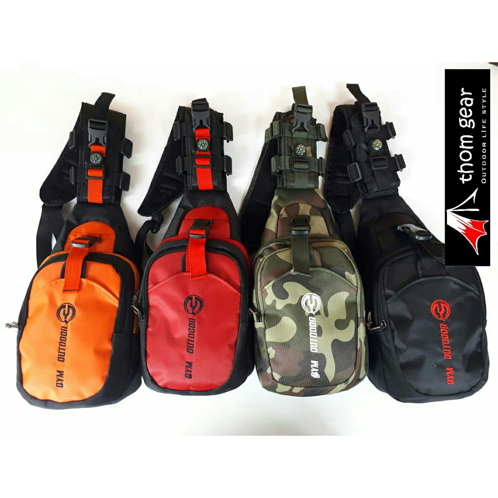 Thomgear Sling Bag Qym Outdoor Tas Outdoor Terbaru Tas Slempang Dada Punggung Satu Slempang