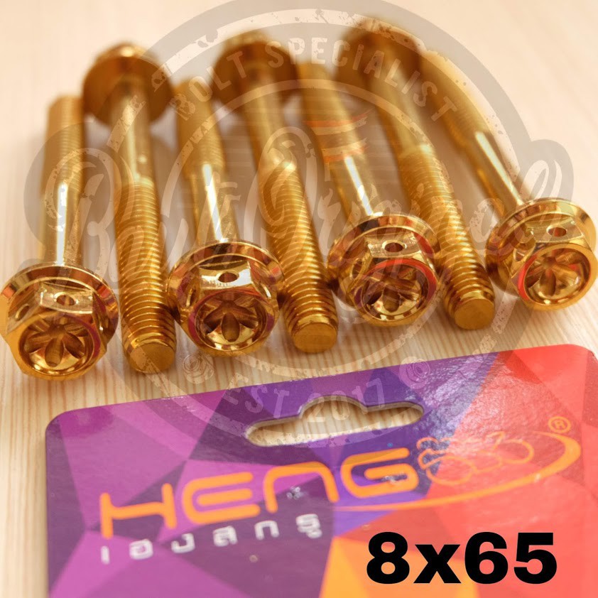 Baut probolt gold flower M8x65 8x65 drat 12 panjang 6.5cm heng thailand