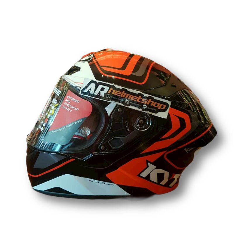 KYT TT COURSE OVERTECH ORANGE BLACK FLUO MURAH
