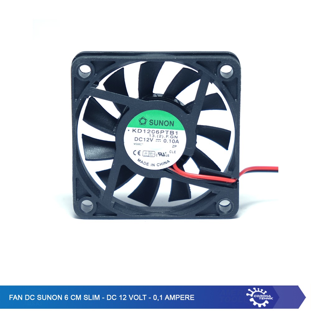 Fan DC Sunon 6 cm Slim - DC 12 Volt - 0,1 Ampere