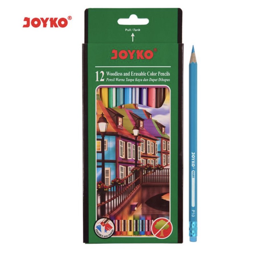 

Erasable Color Pencils Pensil Warna Dapat Dihapus Joyko CP-109 12Warna