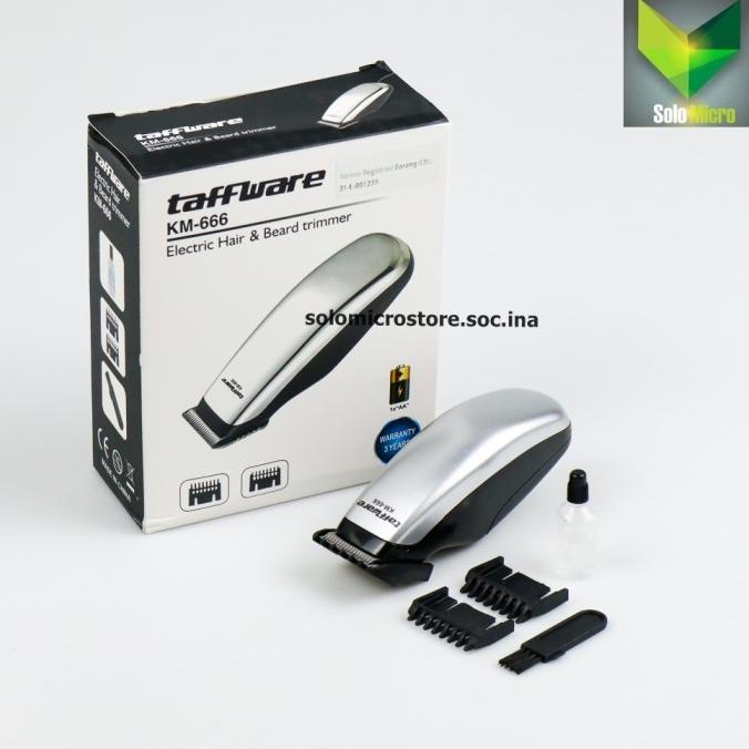 Taffware KM-666 Alat Cukur Rambut Elektrik Hair Trimmer Shaver
