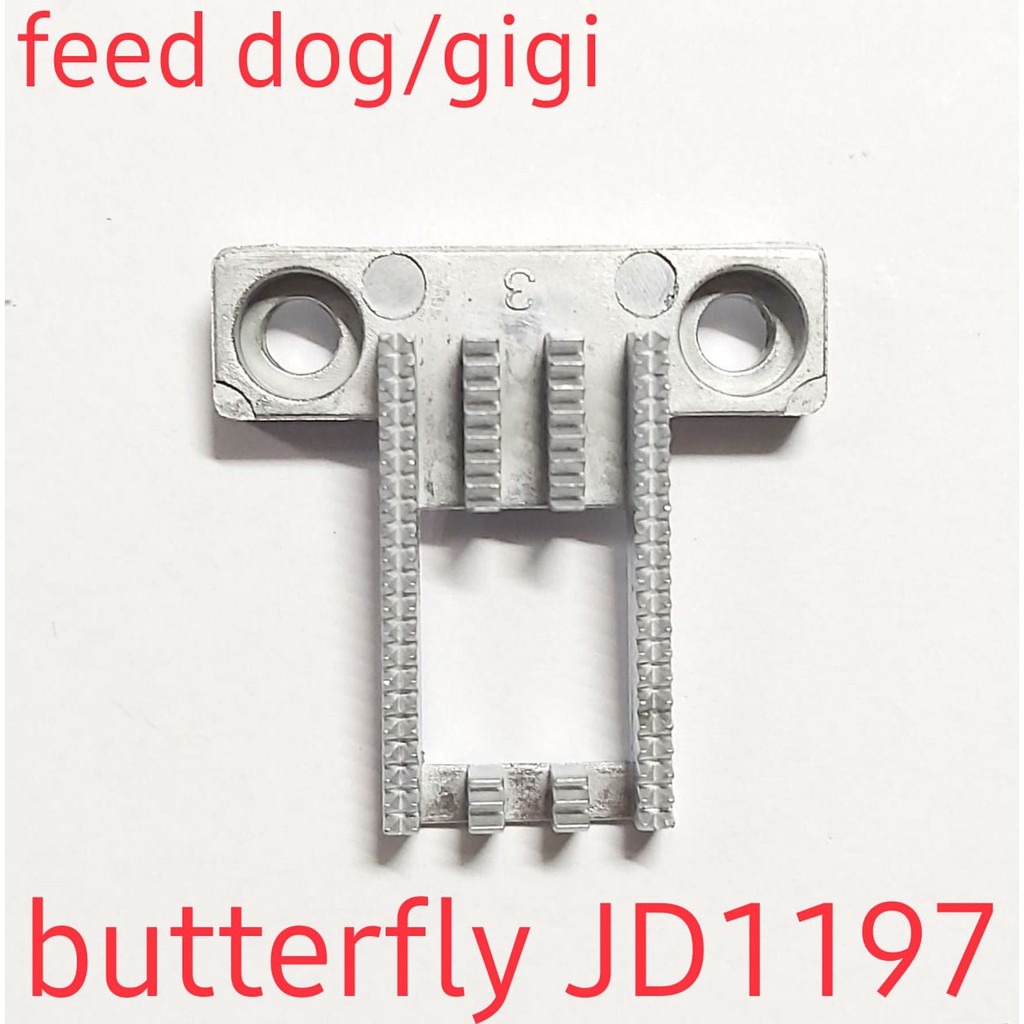 gigi/feed dog mesin jahit portable merk butterfly model jd1197