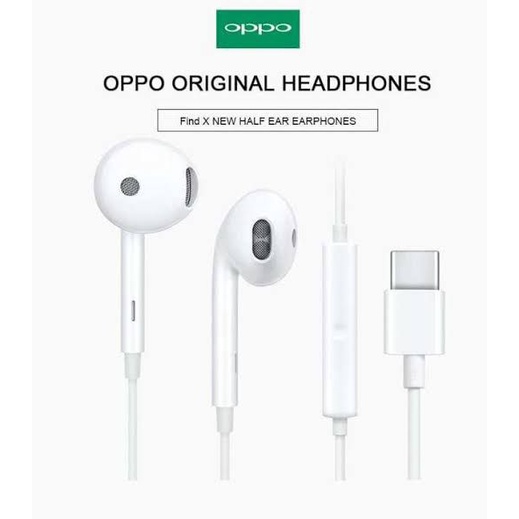 [SO] Hf Handsfree Headset Oppo Type-C Original 100% Stereo Earphone