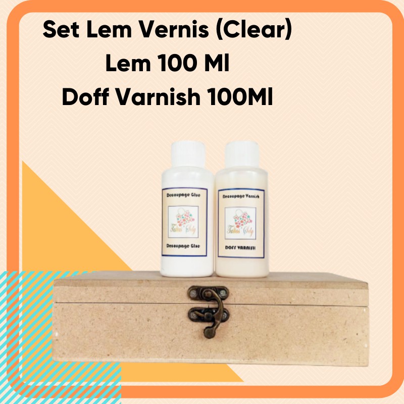 Paket Lem  dan Vernish Untuk  Decoupage