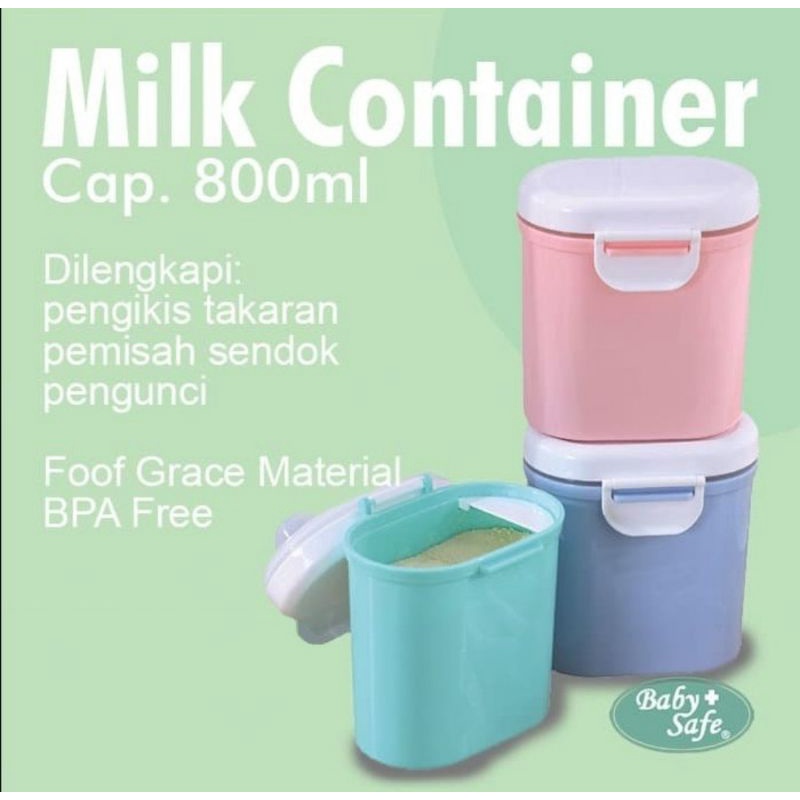 Baby Safe Milk Compartment 400 ml &amp; 800 ml/Kontainer Susu Bubuk Bayi