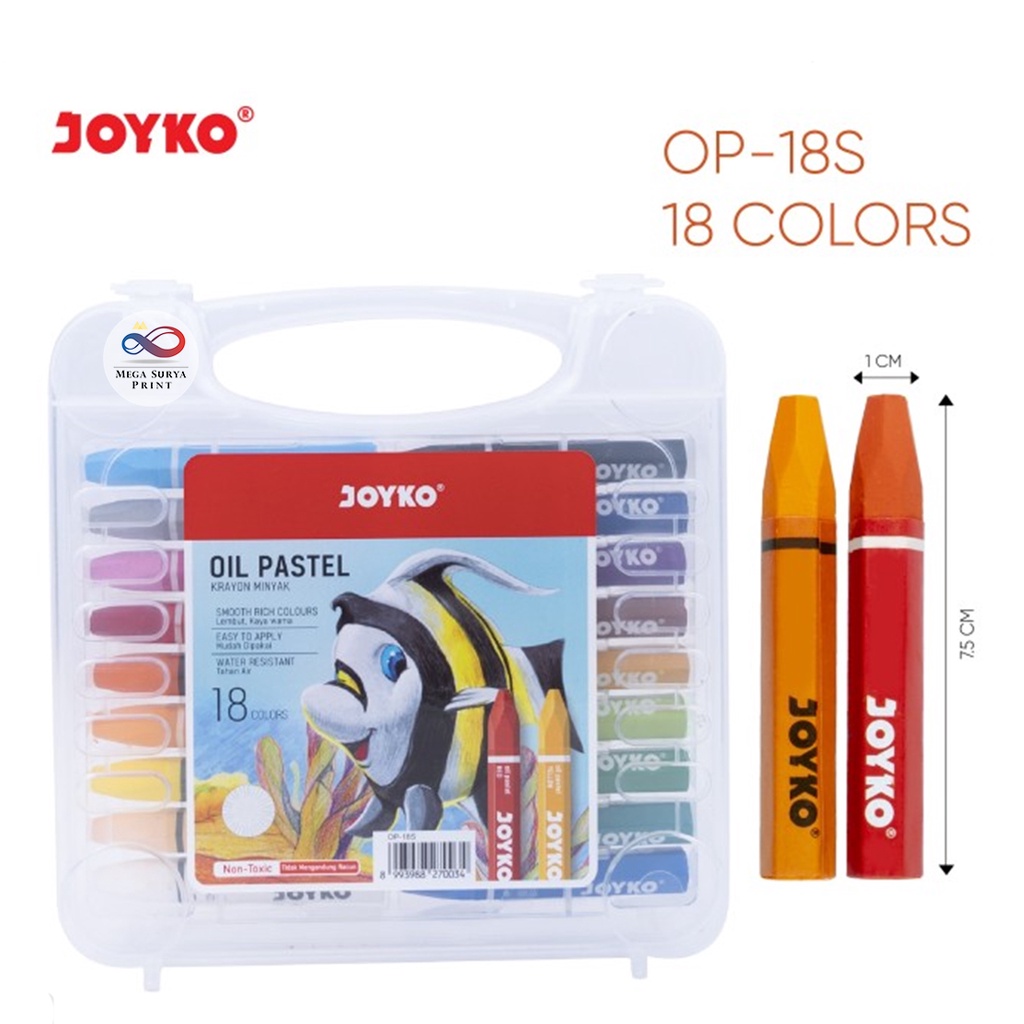 

joyko Oil Pastel Crayon Minyak 18 Warna