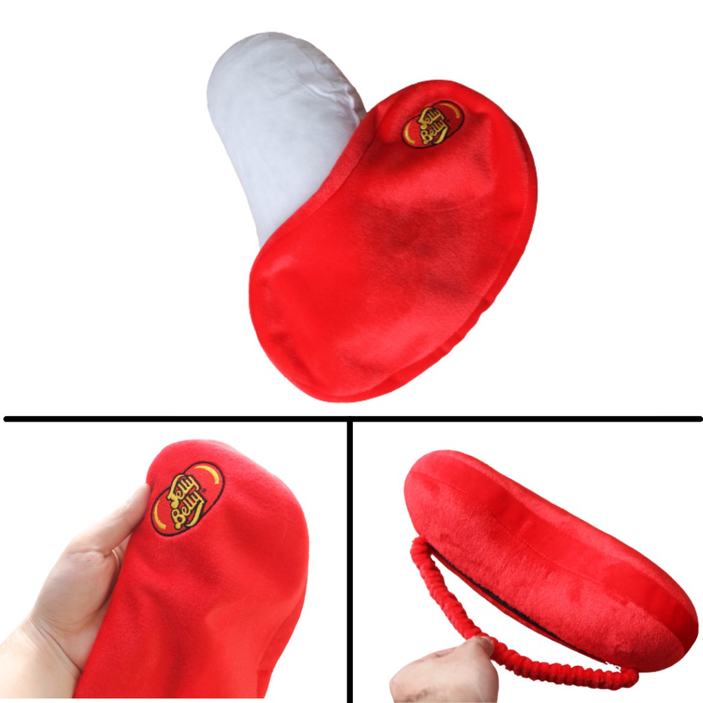 Jelly Belly Bantal Kepala Leher Jok Kursi Mobil Bentuk Kacang Car Neck Cushion