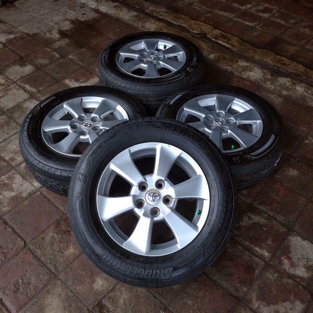 VELG PELEK SEKEN BEKAS MOBIL ORIGINAL MOBIL ALPHARD  BAN 215 65 R16 BISA UNTUK INOVA RUSH TERIOS
