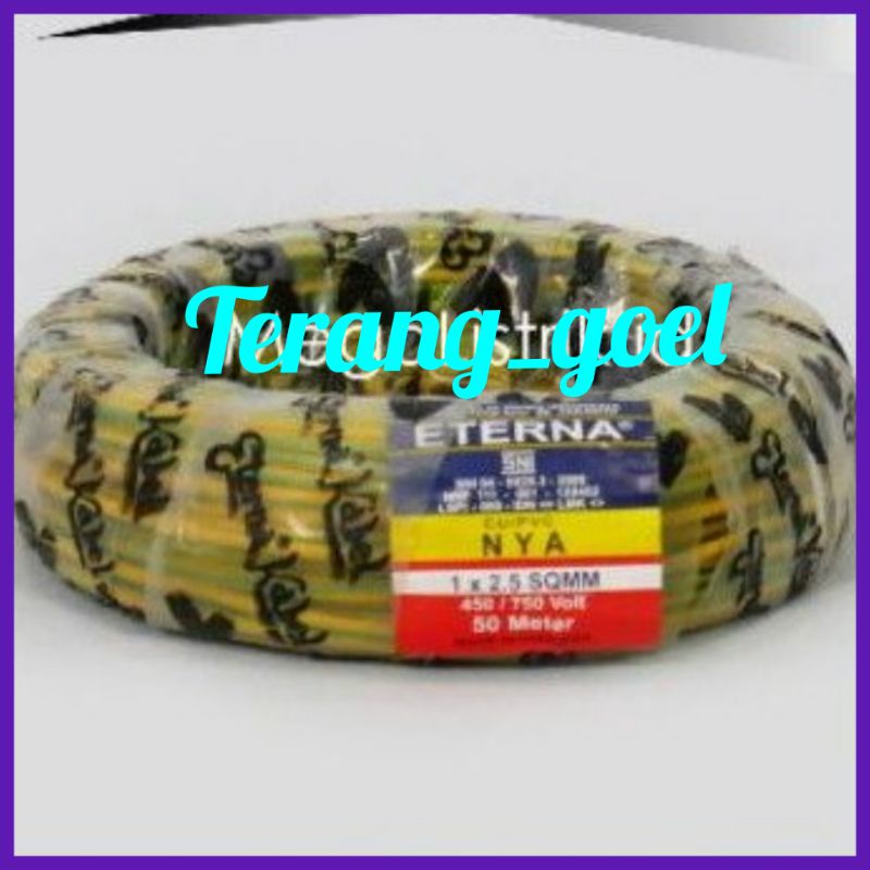 Kabel Listrik Eterna NYA 1 x 2,5 50 Meter Engkel / Kabel Eterna Tunggal NYA 1x 2,5 50 Meter