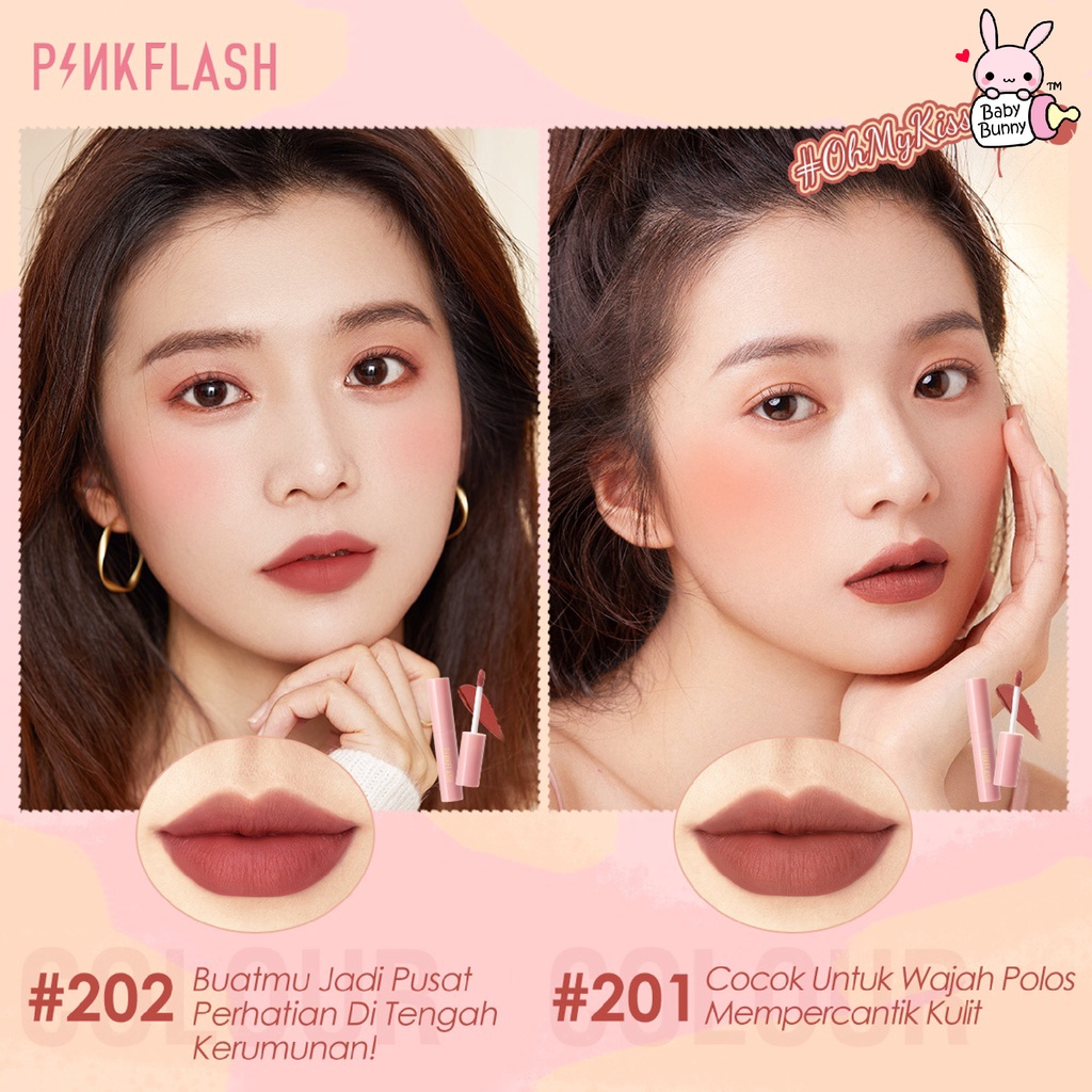 ❤ BELIA ❤ PINKFLASH Lip &amp; Cheek Duo Matte Tint | Pink Flash (✔BPOM) PF-M01