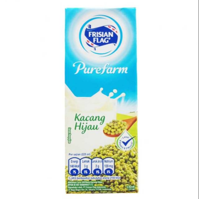 FRISIAN FLAG UHT PUREFARM KACANG HIJAU 225ml