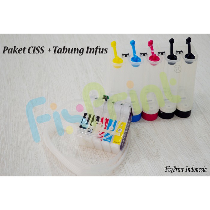 Cartridge CISS + Tabung Tinta Epson T1100 T30 T40W Infus Printer TX550 FPS664