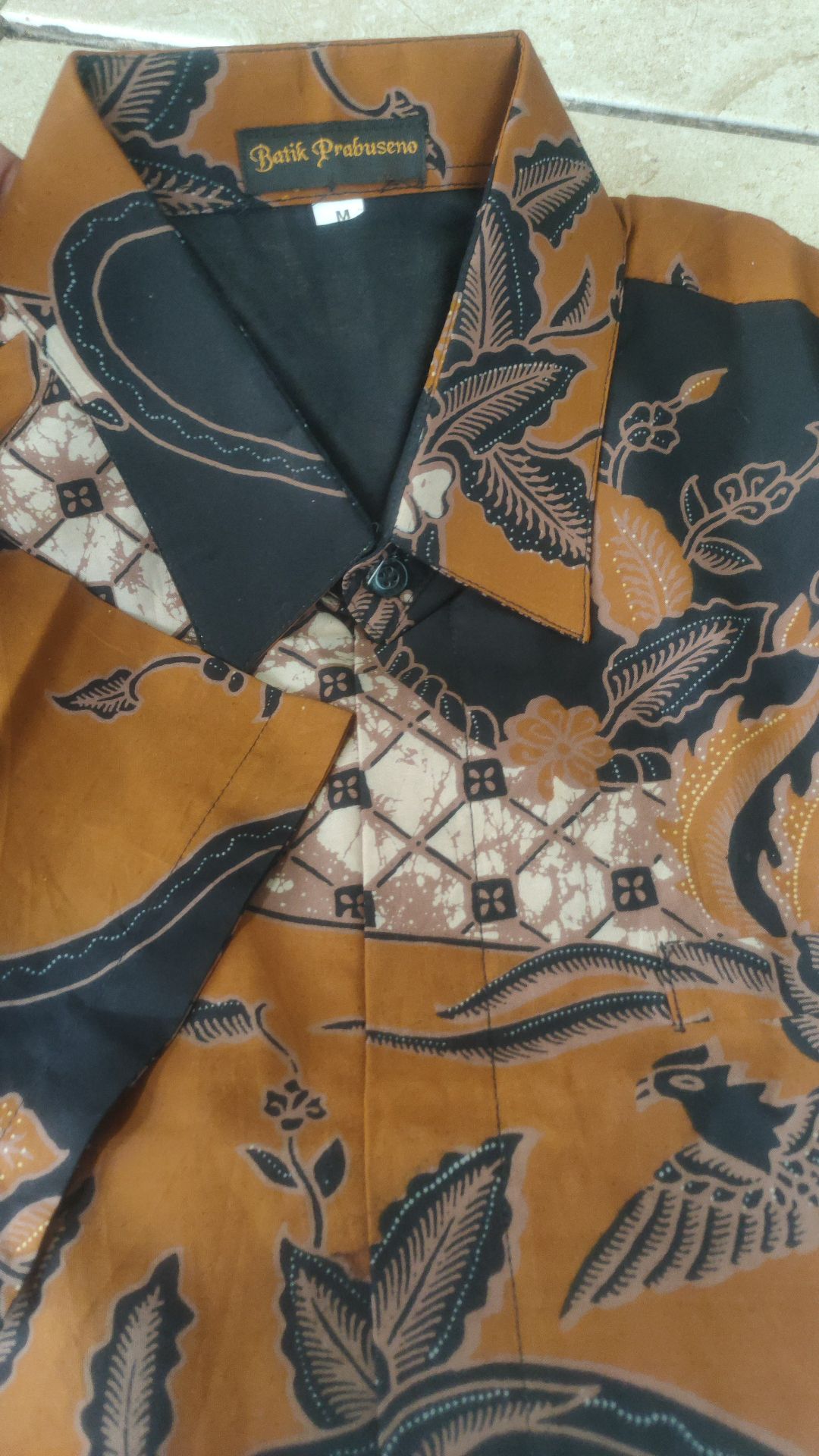 Ngudi Mas Pendek Kemeja Batik Pria Lengan Slimfit Katun Printing Hem Baju Atasan Kantor Modern