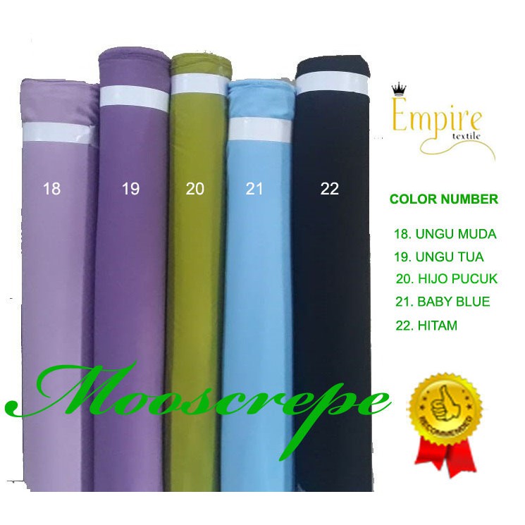 Kain Moscrepe Per 1 Meter Good Quality Shopee Indonesia