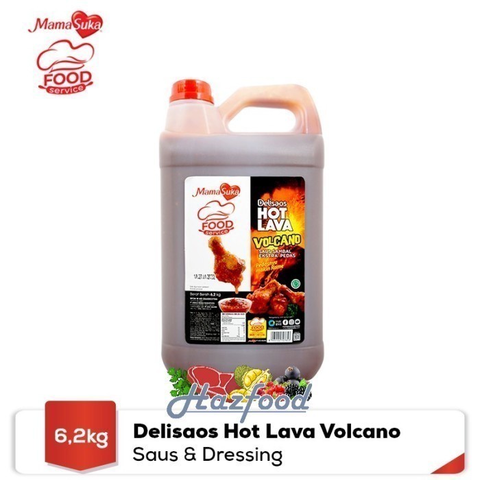 

MamaSuka Saus Sambal Pedas Delisaos Hot Lava Volcano-Chili 6.2 Kg